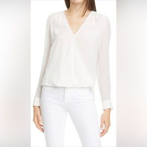 L’AGENCE Perry Fabric Blocked Blouse